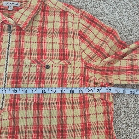 Toad&Co Long Sleeve Women's Size L Quarter Zip Dress Plaid - Picture 5 of 8